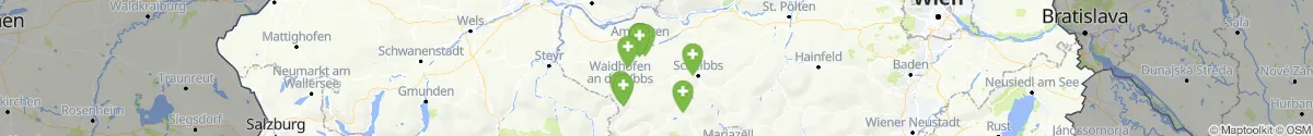 Kartenansicht für Apotheken-Notdienste in der Nähe von Randegg (Scheibbs, Niederösterreich)